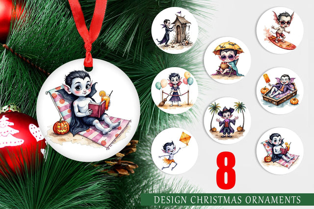 Ornament Vacation Vampire Vibes Sublimation artnoy 