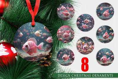 Ornament Valentine Butterflyfish Sublimation artnoy 