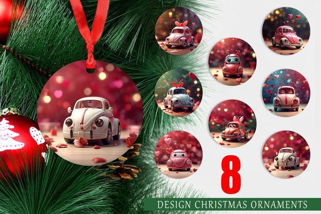 Ornament Valentine Car Bug Sublimation artnoy 