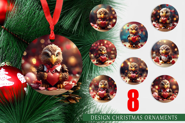 Ornament Valentine Eagle Sublimation artnoy 