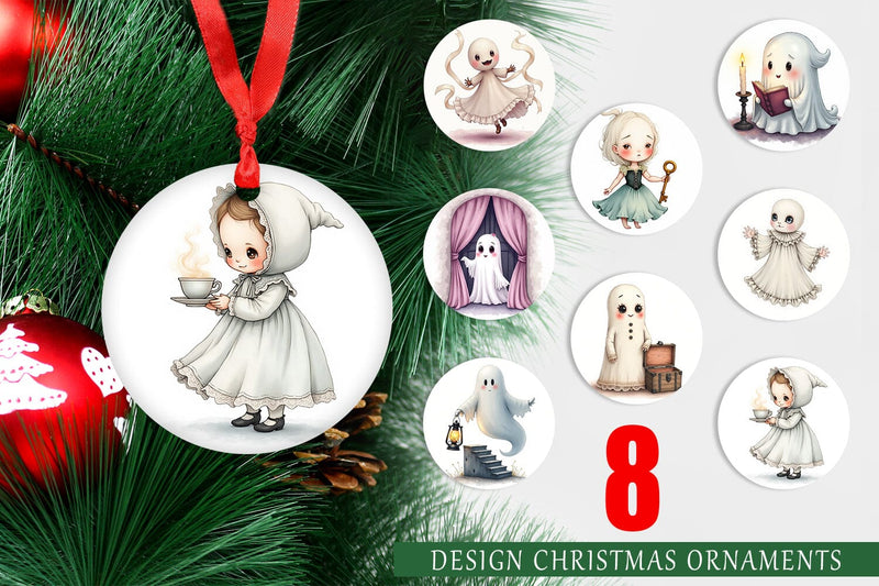 Ornament Victorian Dollhouse Ghosts Sublimation artnoy 