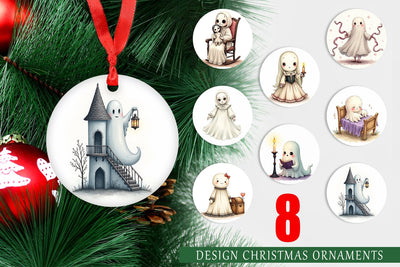 Ornament Victorian Dollhouse Ghosts Sublimation artnoy 