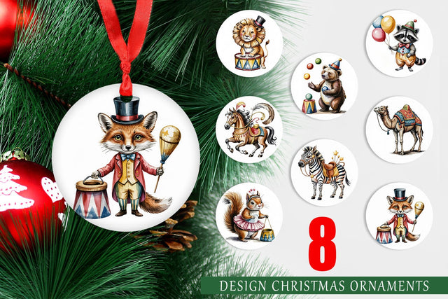 Ornament Vintage Animal Circus Sublimation artnoy 