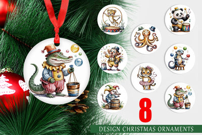 Ornament Vintage Animal Circus Sublimation artnoy 