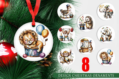 Ornament Vintage Animal Circus Sublimation artnoy 