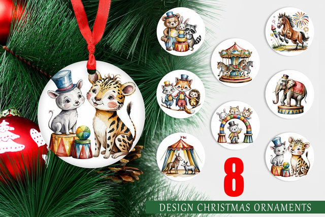 Ornament Vintage Animal Circus Sublimation artnoy 