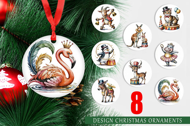 Ornament Vintage Animal Circus Sublimation artnoy 