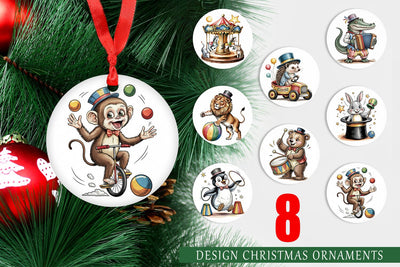 Ornament Vintage Animal Circus Sublimation artnoy 