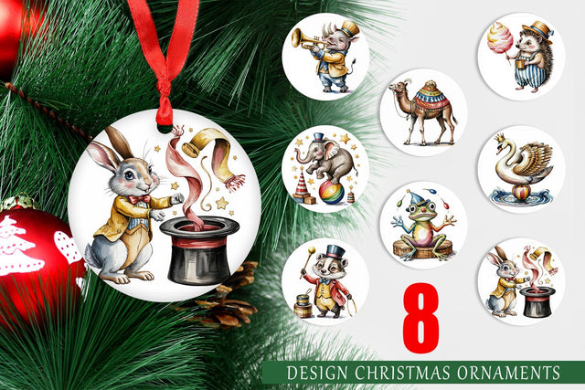 Ornament Vintage Animal Circus Sublimation artnoy 