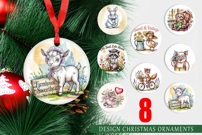 Ornament Vintage Animal Sublimation artnoy 