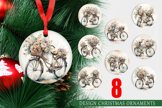 Ornament Vintage Bike Sublimation artnoy 
