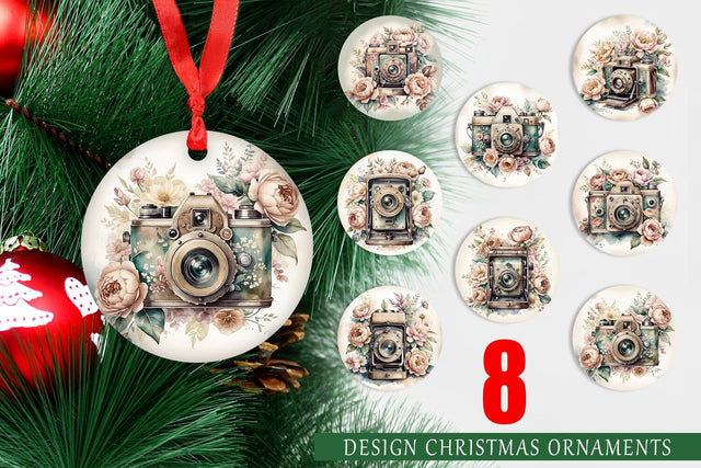 Ornament Vintage Camera Sublimation artnoy 