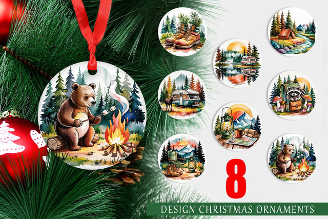 Ornament Vintage Camping Vibes Sublimation artnoy 