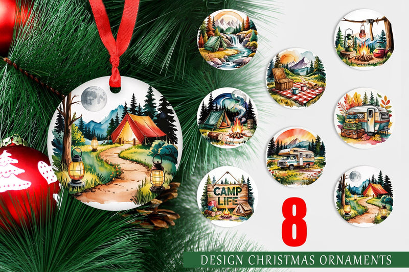 Ornament Vintage Camping Vibes Sublimation artnoy 