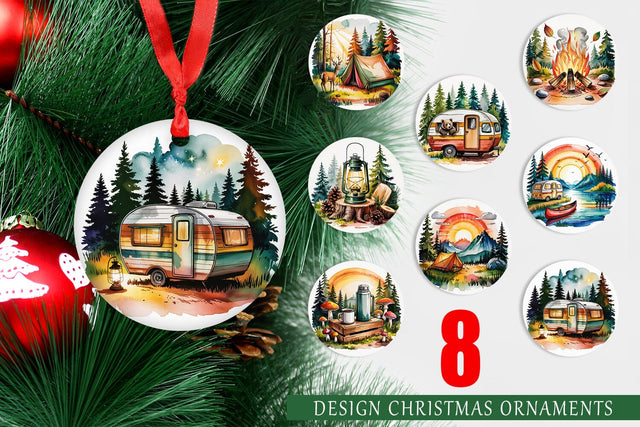 Ornament Vintage Camping Vibes Sublimation artnoy 