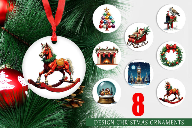 Ornament Vintage Christmas Sublimation artnoy 