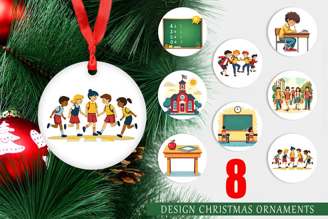 Ornament Vintage Classroom Sublimation artnoy 