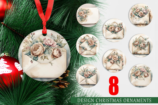 Ornament Vintage Envelope Sublimation artnoy 