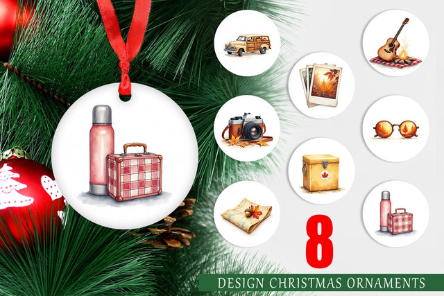 Ornament Vintage Fall Road Trip Sublimation artnoy 