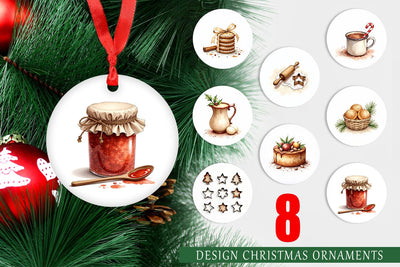 Ornament Vintage Farmhouse Christmas Sublimation artnoy 