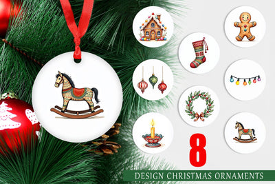 Ornament Vintage Nordic Holiday Sublimation artnoy 