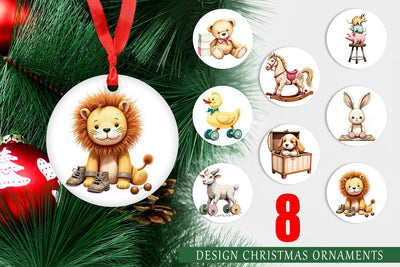 Ornament Vintage Toy Animals Sublimation artnoy 