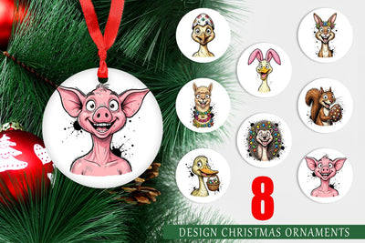 Ornament Wacky Easter Animal Portrait Sublimation artnoy 