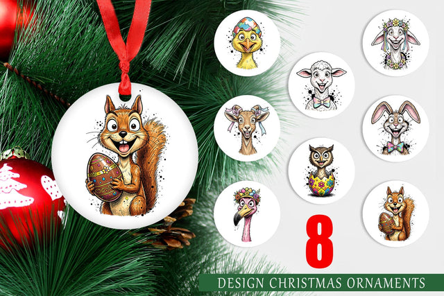 Ornament Wacky Easter Animal Sublimation artnoy 
