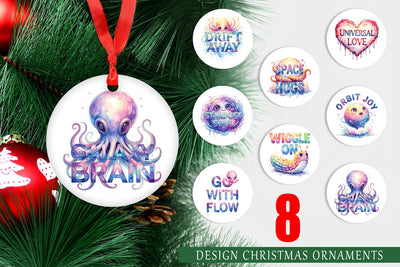 Ornament Watercolor Alien Quote Sublimation artnoy 