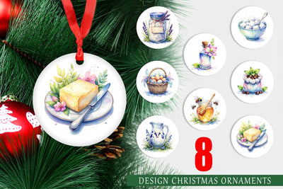 Ornament Watercolor Baking Essentials Sublimation artnoy 
