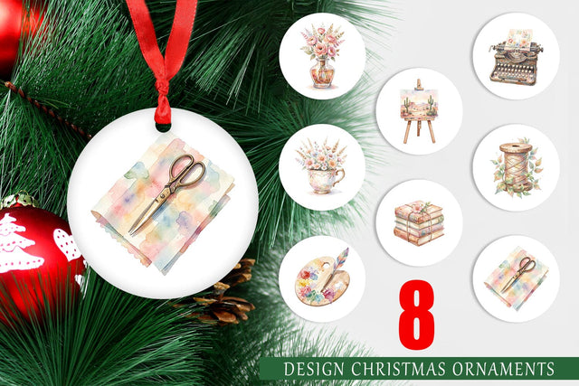 Ornament Watercolor Boho Artistic Craft Ephemera Sublimation artnoy 