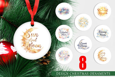 Ornament Watercolor Celestial Boho Mother Quotes Sublimation artnoy 