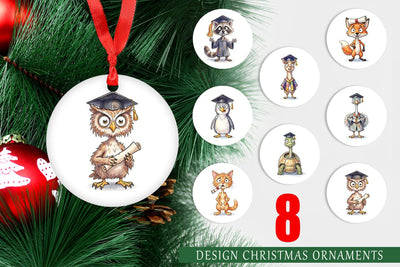 Ornament Watercolor Chaotic Animal Graduation Sublimation artnoy 