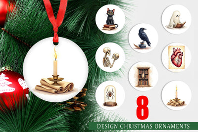 Ornament Watercolor Dark Academia Creatures Sublimation artnoy 