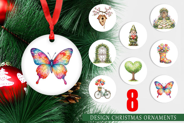 Ornament Watercolor Easter Heart Garden Decor Sublimation artnoy 