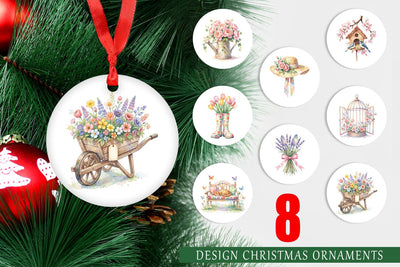 Ornament Watercolor Enchanted Garden Mom Floral Sublimation artnoy 
