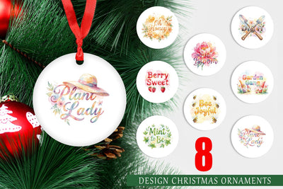 Ornament Watercolor Funny Punny Garden Quotes Sublimation artnoy 