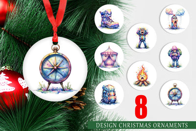 Ornament Watercolor Funny Sarcastic Camping Gear Sublimation artnoy 