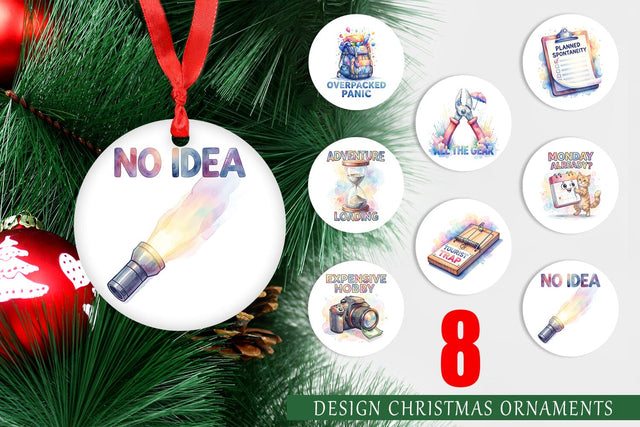 Ornament Watercolor Funny Sarcastic Gear Quotes Sublimation artnoy 