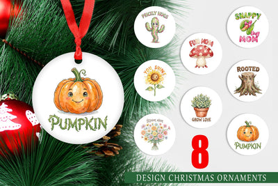Ornament Watercolor Funny Wonky Garden Mom Art Sublimation artnoy 