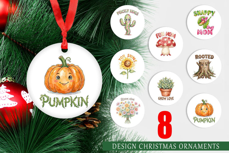 Ornament Watercolor Funny Wonky Garden Mom Art Sublimation artnoy 