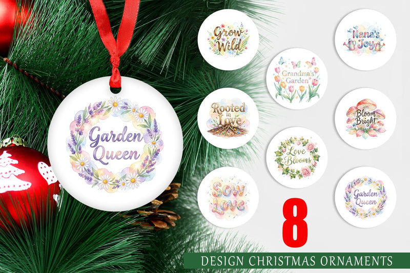 Ornament Watercolor Grandma Garden Love Quotes Sublimation artnoy 