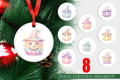 Ornament Watercolor Pastel Fairytale Witch Hat Sublimation artnoy 
