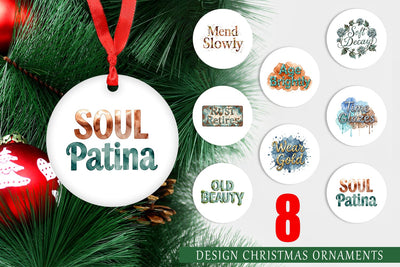 Ornament Watercolor Patina Weathered Healing Art Sublimation artnoy 