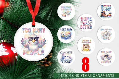 Ornament Watercolor Reluctant Explorer Quotes Sublimation artnoy 