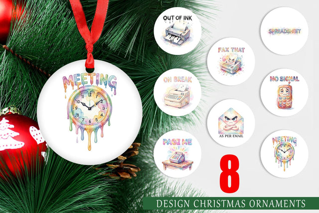 Ornament Watercolor Sarcastic 90s Office Quotes Sublimation artnoy 