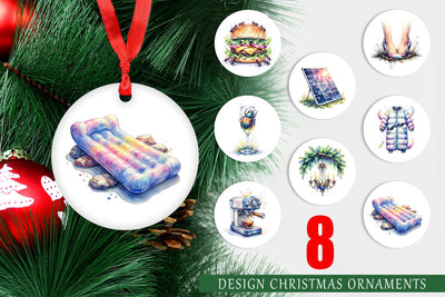 Ornament Watercolor Sarcastic Glamping Fails Sublimation artnoy 