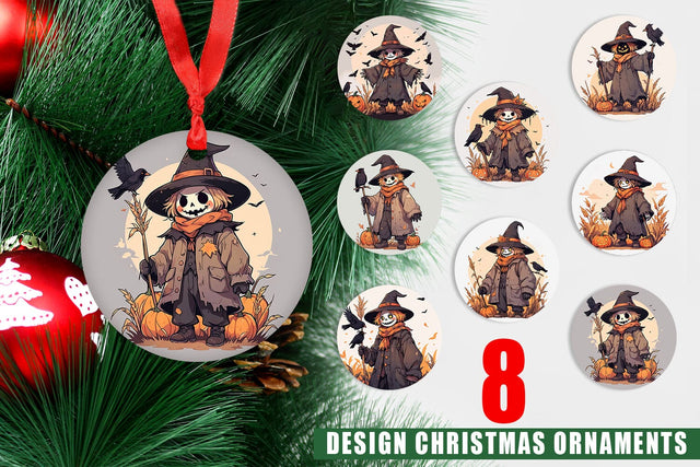 Ornament Watercolor Scarecrow Sublimation artnoy 