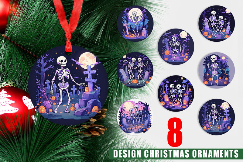 Ornament Watercolor Skeleton Sublimation artnoy 