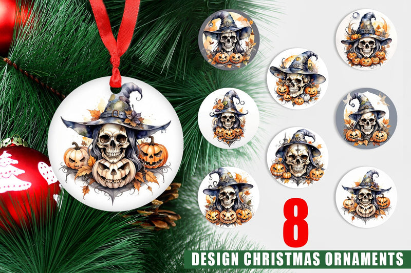 Ornament Watercolor Skull Sublimation artnoy 